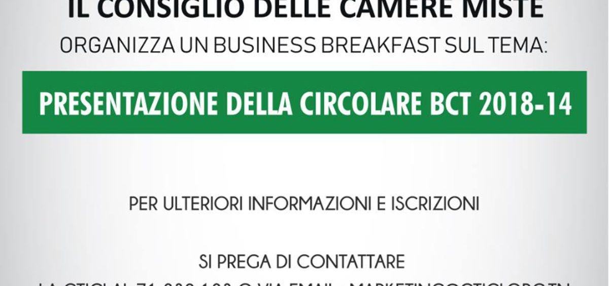 PRESENTAZIONE DELLA CIRCOLARE BCT 2018-14